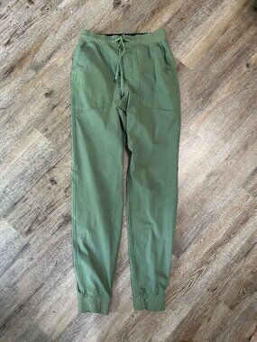 Lululemon Mens Small ABC Jogger Tall 32" Warpstreme Twill Green Sweatpants